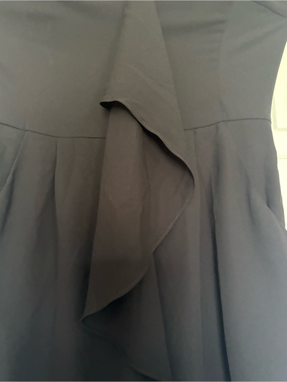 Express Black Strapless Ruffle Romper - Picture 3 of 7